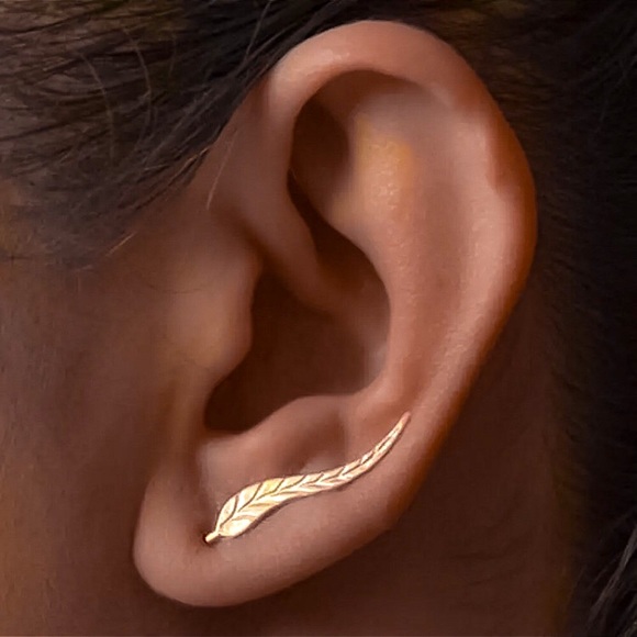 Jewelry - ⚜️[𝟯/$𝟭𝟴]⚜️NEW Leaf Classic Floral Climber Earrings